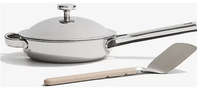 KITCHEN Our Place Titanium Mini Always Pan Pro- 8.5”1.48Qt-Chrome Nonstick Skillet NIOB