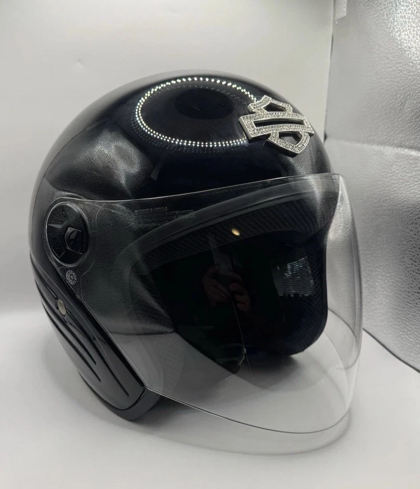 Casco Harley Davidson logotipo de estrás para mujer talla pequeña - ¡Apenas usado! ¡Como nuevo! Foto 1 de 4