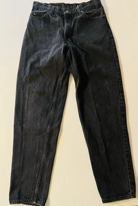 Vintage Levis Jeans 550 Orange Tab Men 34x34 Black Denim Loose Fit Tapered USA - Picture 1 of 11