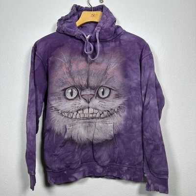 HTF The Mountain Cheshire Cat Tie Dye Hoodie Pullover Purple Unisex SMALL - Image 1 of 4