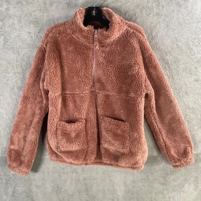 Chaqueta polar Crewcuts niñas pequeña cremallera difusa sherpa acogedora cómoda suave Foto 1 de 4