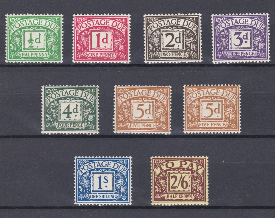 D19 - D26 Block Cypher Postage dues Full Set of 9 UNMOUNTED MINT — 第 1/1 张图片