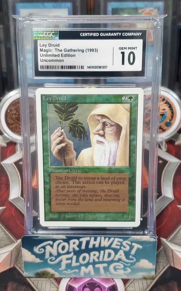 Graded MTG Card - CGC Gem Mint 10 - Unlimited - Ley Druid - Image 1 of 1