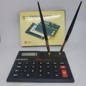 Vintage Chevrolet Geo Advertising Calculator/Pen Desk Set in Box Rare  - Picture 1 of 17