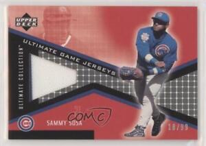 2002 Upper Deck Ultimate Collection Game Jerseys Tier 2 /99 Sammy Sosa #JF-SS