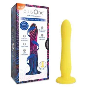 New plusOne Luxe Ripple Multi-Vibe Dildo, 10 Vibration Settings, Waterproof - Picture 1 of 6