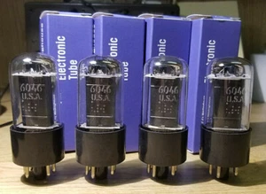 Cuatro (4) tubos de vacío GE 6046 reenvasados de paquete a granel probado de nuevo de lote antiguo - Imagen 1 de 4
