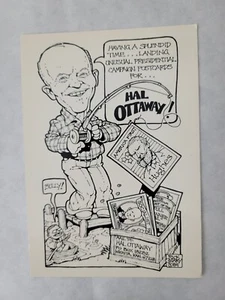 Dwight Eisenhower Pulling Out Big Ones Hal Ottaway Comic Postcard 4x6 Unposted - Picture 1 of 2