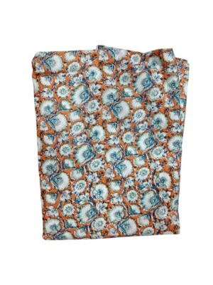 Tela estampada sanganeri natural india de algodón hecha a mano con estampado de bloques a mano de 25 yardas Foto 1 de 3