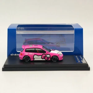Ghost Player 1/64 CIVIC EG6 Diecast Models Toys Collection Miniature Gifts Pink - Picture 1 of 8