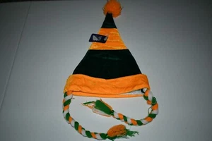 Youth Green Bay Packers OSFM NWT Santa Hat w/Braids Beanie Stocking Cap Hat (Gre - Picture 1 of 2
