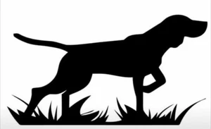 Dog Hunting White Vinyl Decal Sticker - Bild 1 von 1