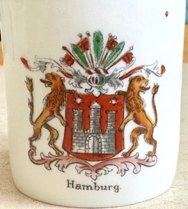 Hamburg Porcelain Mug Mini Crest Of Arms - Picture 1 of 13