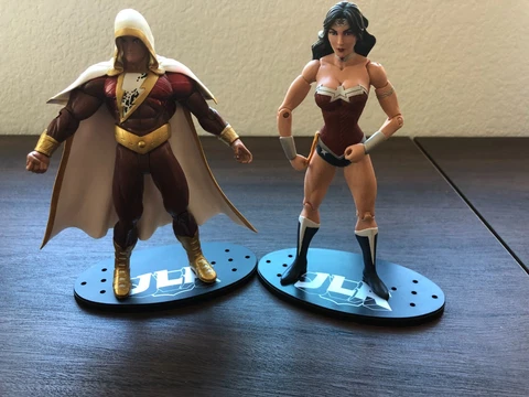Used DC Collectibles New 52 figures - Wonder Woman & Shazam -  With Stands Cover