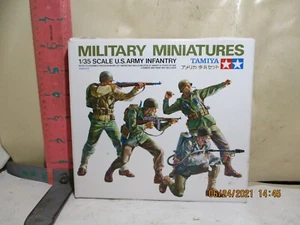 TAMIYA MILITARY MINIATURES , 1/35 SCALE US ARMY INFANTRY - NEW IN OPEN BOX 35013 - Picture 1 of 3