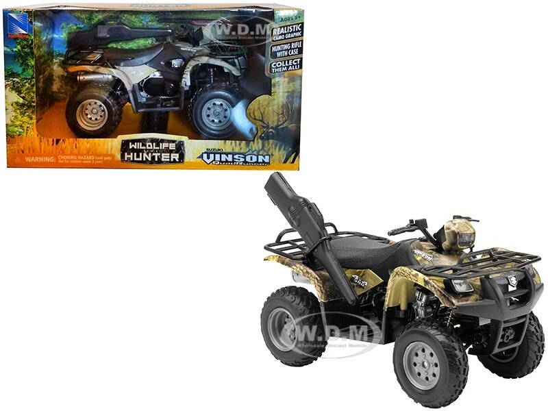 SUZUKI VINSON 500 4X4 QUAD RUNNER ATV GREEN 1/12 DIECAST BY NEW RAY 42903 A - Image 1 of 1