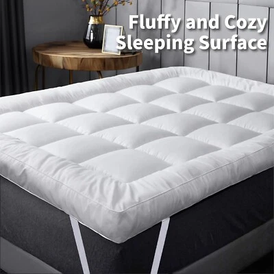 Luxury Extra Deep Thick Mattress Topper 4Inch 10cm Double Super King Bed Size