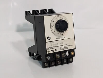 Temporizador Eagle Signal BR18A6, 0-10 min 10A 1/3 HP 125-250 VAC; 1/2-1/4A 125-250VDC - Imagen 1 de 4