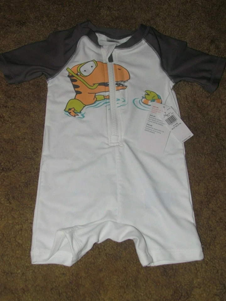 Traje de baño dinosaurio con cremallera frontal protector contra erupciones talla 12-18 meses para niños Old Navy nuevo con etiquetas 1 pieza Foto 1 de 1