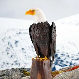Bald Eagle Outdoor Metal Yard Art Statue and Sculpture for Garden Lawn Patio ... - Picture 1 of 9