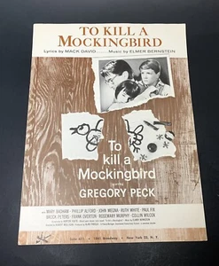 TO KILL A MOCKINGBIRD SHEET MUSIC 1963 VHTF Collectible - Bernstein Mack David - Picture 1 of 15