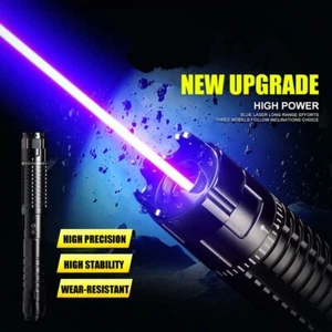 50000mw 450nm Brennen High Power Blau Laserpointer Smart Power Adjust Funktion - Bild 1 von 22