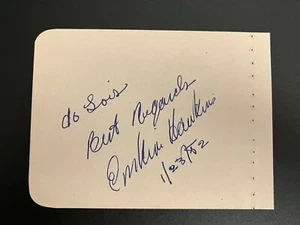 Erskine Hawkins Signed Autograph Album Page With Jack E Leonard Signature - Picture 1 of 2