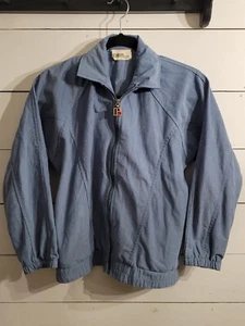 Vintage Mens Bonnie Sportswear California Large Blue Full Zip Jacket Logo Zipper - Picture 1 of 14