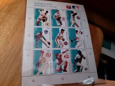 MAJOR LEAGUE BASEBALL  COMMEMORATIVE ROOKIES STAMP SHEETS with COA - Image 1 of 4