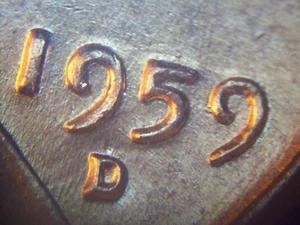 1959 D Doubled Die OBV DDO 19 of date New Discovery Coin  With Die Marks  BU - Picture 1 of 7