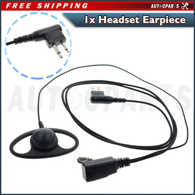 D EarPiece Headset Ear Piece MIC For MOTOROLA 2-Pin CLS1110 CP100 CLS1410 Radio - Image 1 of 4