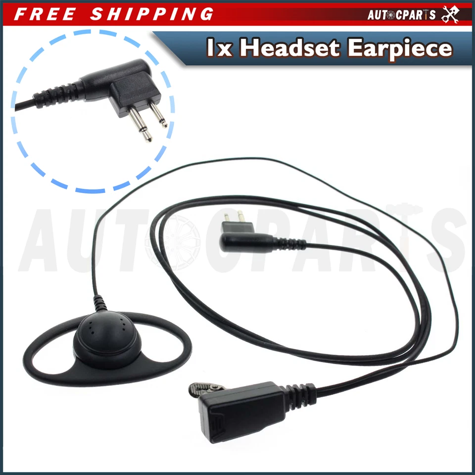 New D Headset Ear Piece with High Quality PTT MIC for Motorola CP200 GP68 GP300  - Image 1 of 4