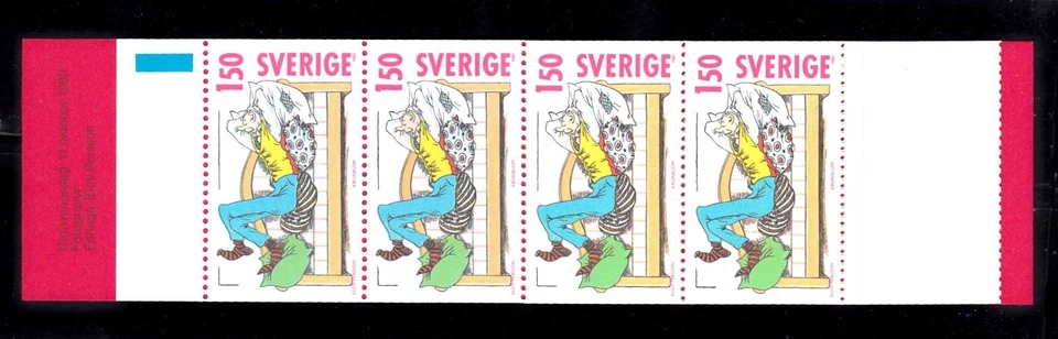 SWEDEN #1338a MNH COMPLETE BOOKLET COMIC STRIP CHARACTERS, FARMER KRONBLOM - Image 1 of 1