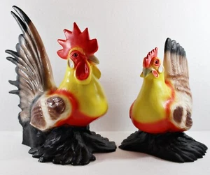 Decoración Figura de Jardín Colores Gallo Y Gallina de Plástico Como 2-er Kit - Imagen 1 de 5