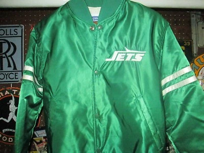 Hecho en EE. UU. NEW YORK JETS De Colección Años 80 90 Starter Chaqueta Abrigo Bombardero Jersey S/XS Foto 1 de 4