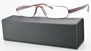 Rodenstock Glasses R 2180 51-17 B 145 +2.50 Dpt Gold Red Reading Germany + Case - Picture 1 of 12