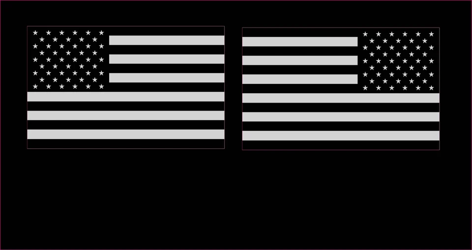 Banderas americanas tenues de Estados Unidos izquierda/derecha (2) calcomanías pegatinas Estados Unidos 2,5" x 4" p525 Foto 1 de 1