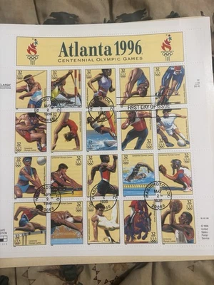 FDC 3068 Atlanta Olympics Sheet of 20 First Day Of Issue 1998 - Image 1 of 2