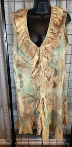 NWT - A Rare Bird Duster Turquoise & Tan Xl - Picture 1 of 5