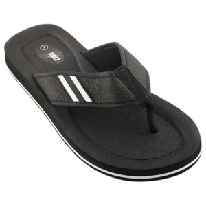 Mens Lightning Bolt Wilson Thongs Sandals Shoes Flip Flops Black/White - Picture 1 of 6