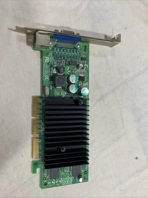 Used Tested - nVidia Geforce FX5200 VGA Card 128MB AGP 8X Low Profile - Image 1 of 3