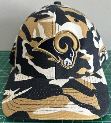 Reebok NFL Los Angeles Rams Camo Fitted Stretch Flexfit Hat Cap OSFA Free Ship Foto 1 de 4