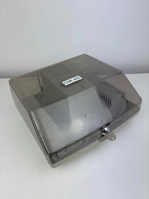 Vintage Rapesco 3.5” Floppy Disc Diskette Storage Box with Lock - Holds 80 Disks - Image 1 of 4