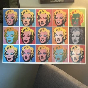 Andy Warhol Marilyn Monroe Pop Art Canvas 36x24 Inch - Picture 1 of 11