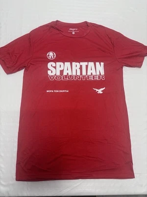 Унисекс спартанская гонка добровольца футболка красный короткий рукав Craft бренд Sz маленький - Изображение 1 из 4
