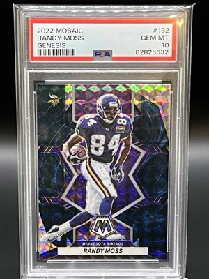 2022 Panini Mosaic Genesis #132 RANDY MOSS PSA 10 GEM MT - Image 1 of 2