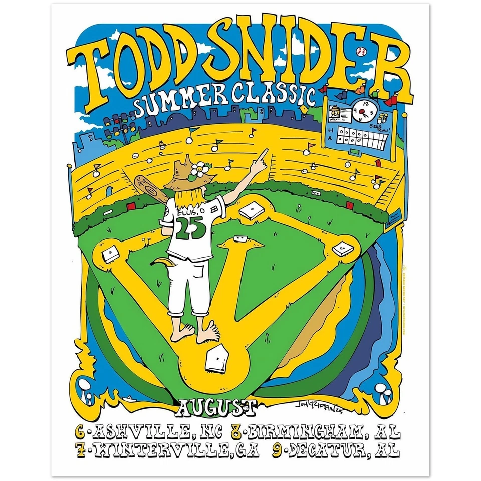 Todd Snider Summer Classic – August Tour Poster 2025