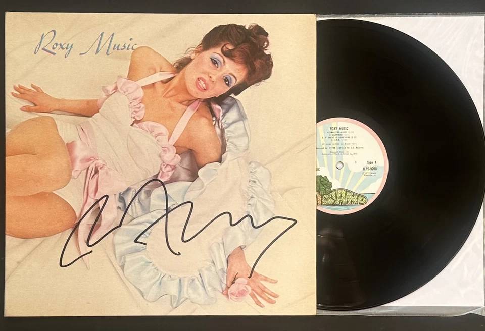 Bryan Ferry Roxy Music Authentic Hand Signed Vinyl Record Album LP 1972 Eno - Image 1 of 4