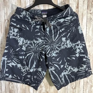 Patagonia Wavefarer Boardshorts Herren 30 blau Blumen Reißverschlusstasche RAR! - Bild 1 von 9