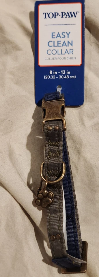Colar Top Paw Easy Clean verde exército XSmall 8-12 polegadas. - Imagem 1 de 1